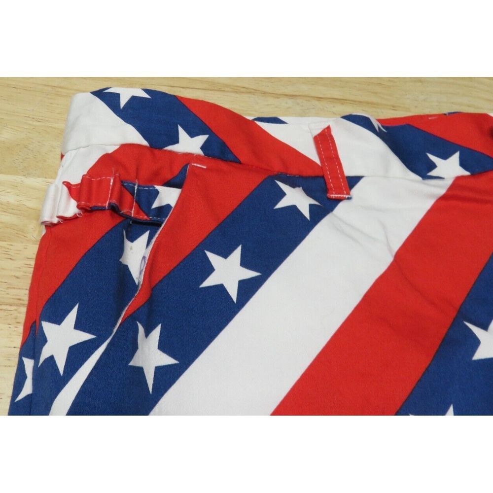 Mens Royal & Awesome Golf Shorts Size 42 Casual Blue Red White American Flag - Picture 4 of 7